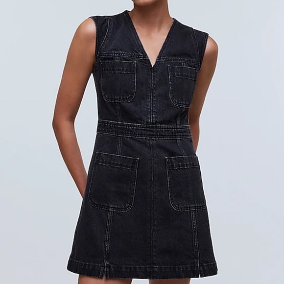 Madewell Denim Cap-Sleeve Mini Dress in Tarrybrook Wash - Picture 2 of 7